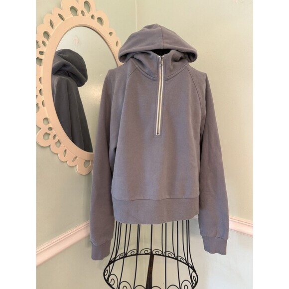 Vuori Tops - Vuori Restore Half Zip Hoodie Women’s S Smoke Blue Pullover Sweatshirt